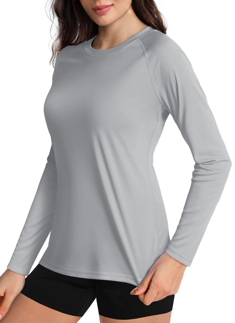 Boladeci Rash Guard for Women Long Sleeve SPF Swim Shirts UPF 50+ UV Protection Sun Workout Tops T-Shirts S - Image 1